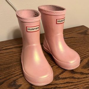 EUC toddler Hunter nebula pink rain boots